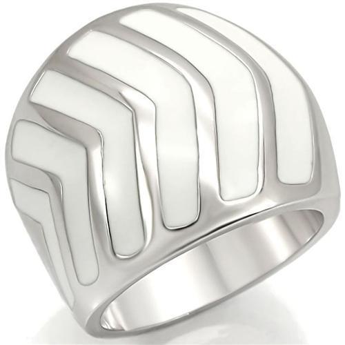0W310 - Rhodium Brass Ring with No Stone - Brand My Case