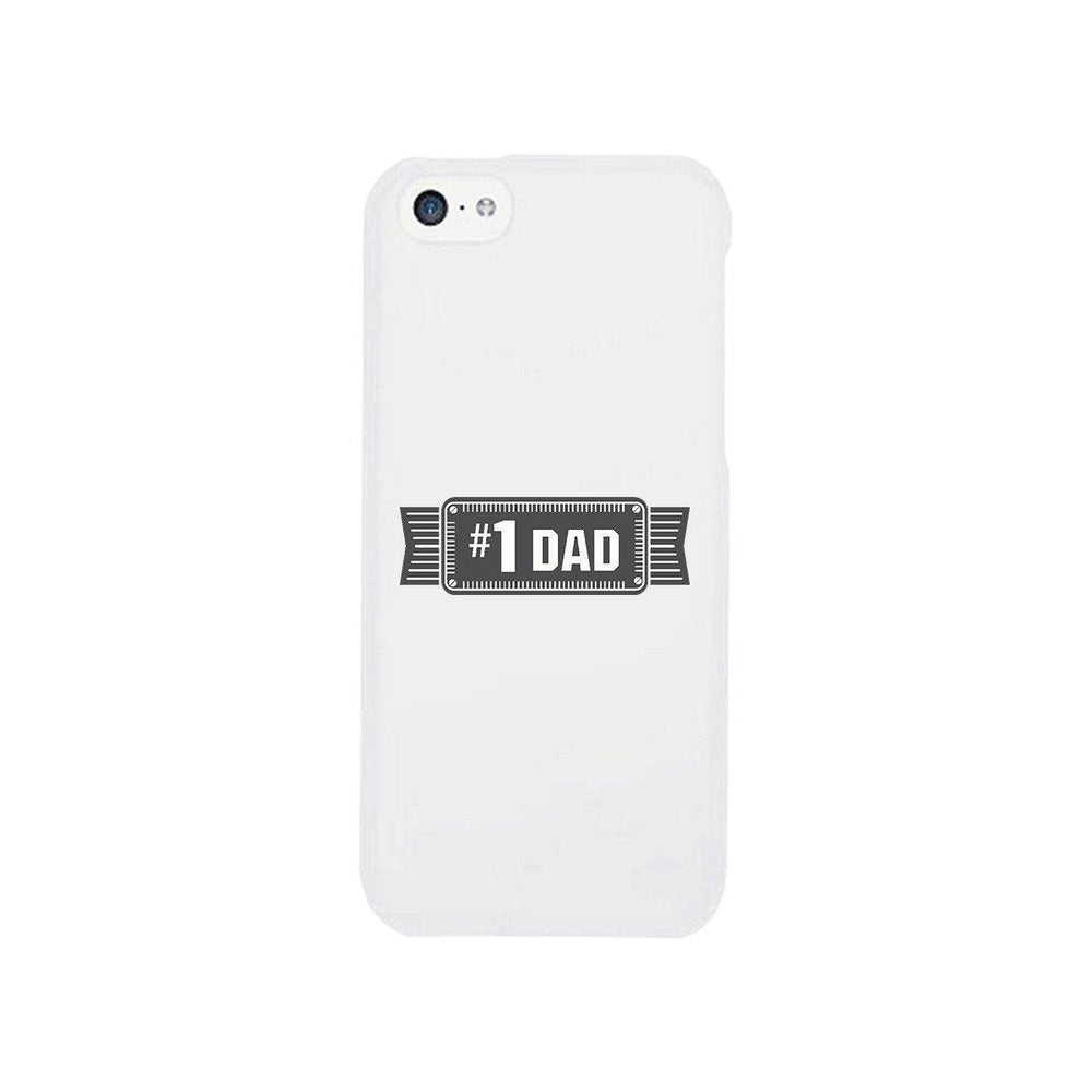 #1 Dad White Phone Case - Brand My Case
