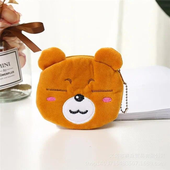 1 Pcs Cute Plush Purse for Coins Pencil Toys Bag Cartoon Women Coin Purse Mini Fruit Bag For USB Key Wallet - Brand My Case