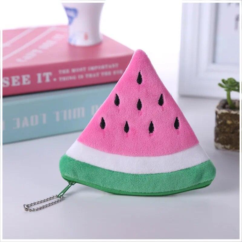 1 Pcs Cute Plush Purse for Coins Pencil Toys Bag Cartoon Women Coin Purse Mini Fruit Bag For USB Key Wallet - Brand My Case