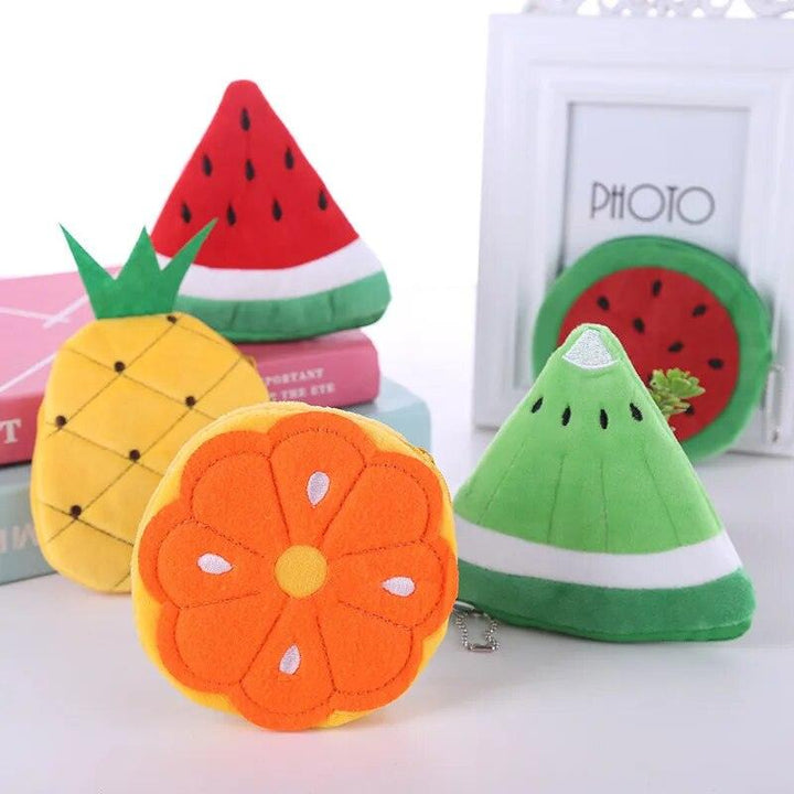 1 Pcs Cute Plush Purse for Coins Pencil Toys Bag Cartoon Women Coin Purse Mini Fruit Bag For USB Key Wallet - Brand My Case