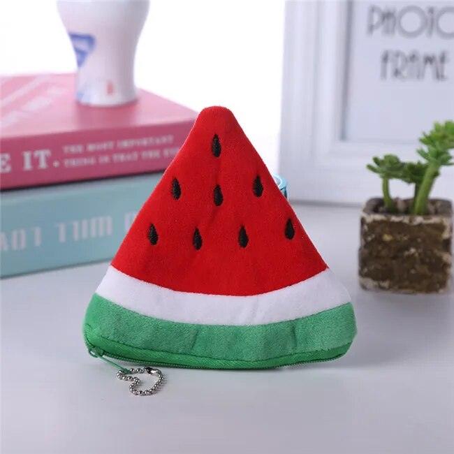 1 Pcs Cute Plush Purse for Coins Pencil Toys Bag Cartoon Women Coin Purse Mini Fruit Bag For USB Key Wallet - Brand My Case