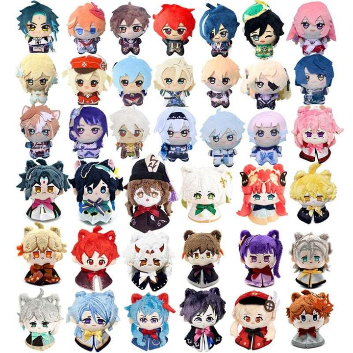 10-12cm Genshin Impact Plush Pendant Keychain Cosplay Venti Albedo Xiao Raiden Shogun Tartaglia Kazuha Doll Toy Beadchain Gift - Brand My Case