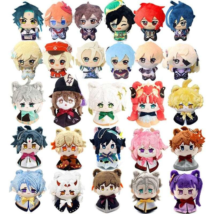 10-12cm Genshin Impact Plush Pendant Keychain Cosplay Venti Albedo Xiao Raiden Shogun Tartaglia Kazuha Doll Toy Beadchain Gift - Brand My Case