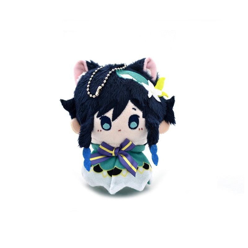 10-12cm Genshin Impact Plush Pendant Keychain Cosplay Venti Albedo Xiao Raiden Shogun Tartaglia Kazuha Doll Toy Beadchain Gift - Brand My Case