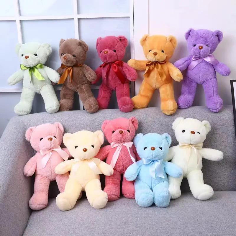 10 Colors 30cm Coloured Bear Plush Toys Stuffed Teddy Bear Soft Bear Wedding Gifts Girl Toy Birthday Gift Brinquedos - Brand My Case