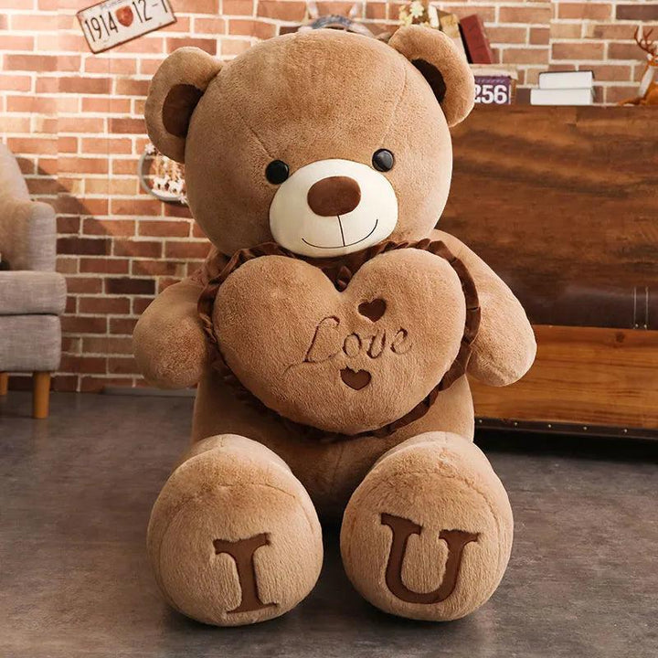 100cm Big I LOVE YOU Teddy Bear Plush Toy Lovely Huge Stuffed Soft Bear Doll Lover Bear Kids Toy Birthday Gift For Girlfriends - Brand My Case