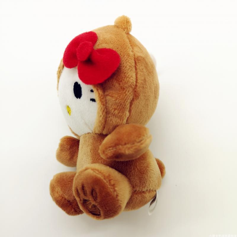 10Cm Hello Kitty Plush Toy Kawaii Anime Cartoon Bow Kt Cos White Bear Panda Cute Comfort Soft Stuffed Doll Pendant Toy Kids Gift - Brand My Case