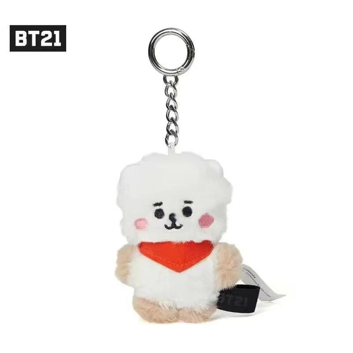 10cm Kawaii Bt21 Chimmy Cooky Shooky Plush Doll Toy Cartoon Mang Koya Heart Plush Bag Pandent Concert Fans Fanchant Gift Toy - Brand My Case