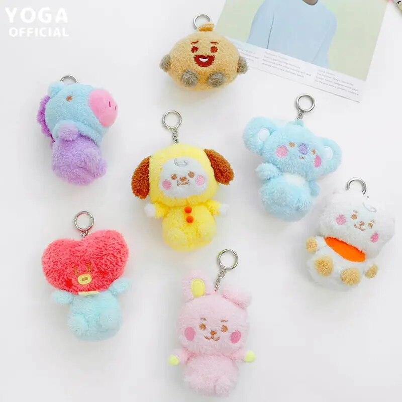 10cm Kawaii Bt21 Chimmy Cooky Shooky Plush Doll Toy Cartoon Mang Koya Heart Plush Bag Pandent Concert Fans Fanchant Gift Toy - Brand My Case