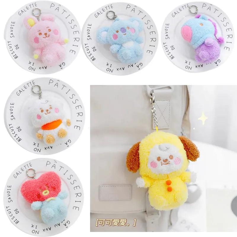 10cm Kawaii Bt21 Chimmy Cooky Shooky Plush Doll Toy Cartoon Mang Koya Heart Plush Bag Pandent Concert Fans Fanchant Gift Toy - Brand My Case