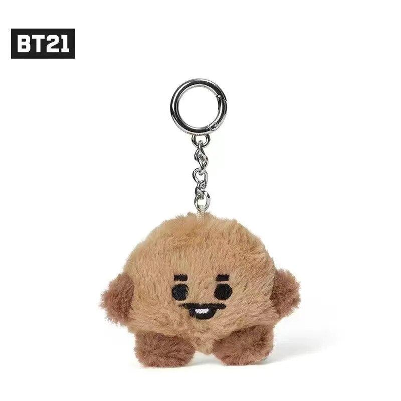 10cm Kawaii Bt21 Chimmy Cooky Shooky Plush Doll Toy Cartoon Mang Koya Heart Plush Bag Pandent Concert Fans Fanchant Gift Toy - Brand My Case