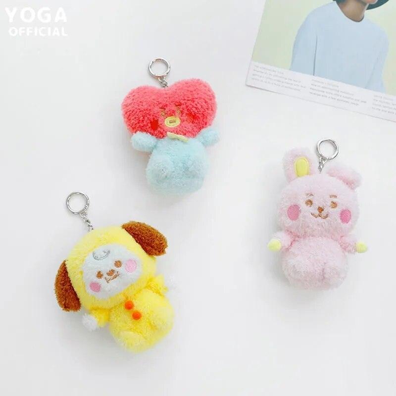 10cm Kawaii Bt21 Chimmy Cooky Shooky Plush Doll Toy Cartoon Mang Koya Heart Plush Bag Pandent Concert Fans Fanchant Gift Toy - Brand My Case