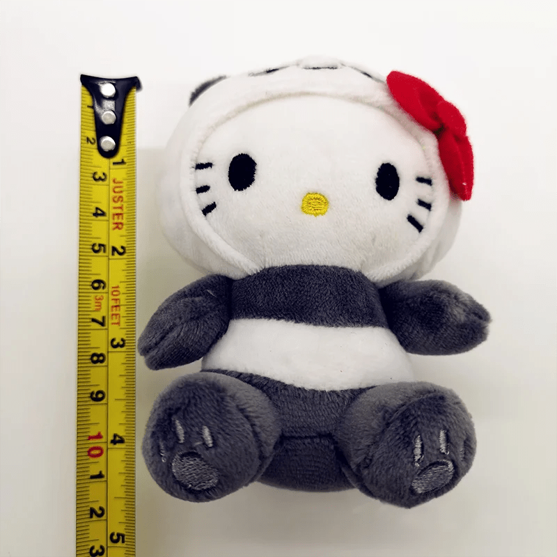 10Cm Sanrio Hello Kitty Plush Toy Doll Bow Cos Panda Brown Bear White Bear Cute Soft Stuffed Doll Pendant Key Chains Gifts Kids