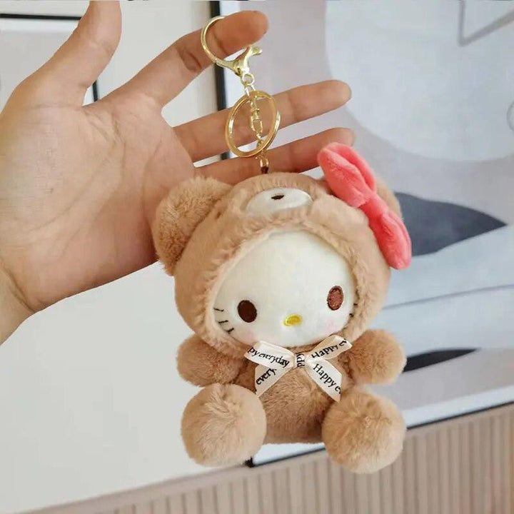 10cm Sanrios Cartoon Kawaii My Melody Kuromi Cinnamoroll Kt Cat Purin Dog Plush Toy Anime Stuffed Cute Plushie Pendant Doll Toys - Brand My Case