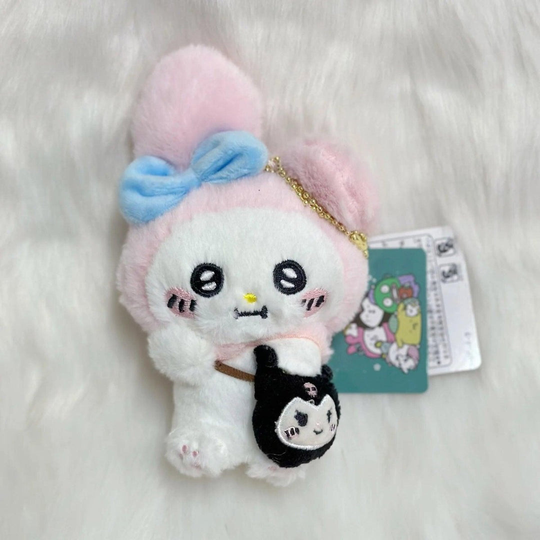 10cm Sanrios Cartoon Kawaii My Melody Kuromi Cinnamoroll Kt Cat Purin Dog Plush Toy Anime Stuffed Cute Plushie Pendant Doll Toys - Brand My Case