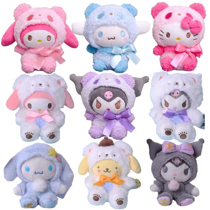 10cm Sanrios Cartoon Kawaii My Melody Kuromi Cinnamoroll Kt Cat Purin Dog Plush Toy Anime Stuffed Cute Plushie Pendant Doll Toys - Brand My Case