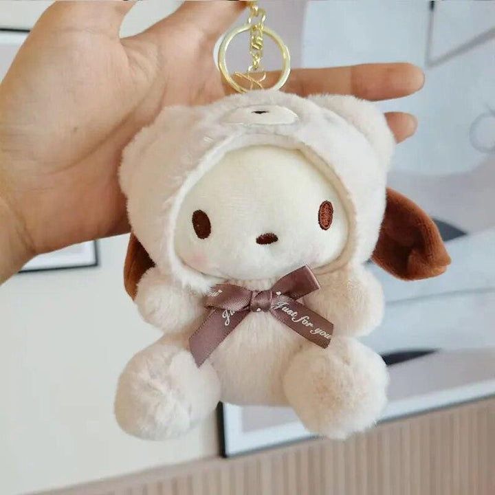 10cm Sanrios Cartoon Kawaii My Melody Kuromi Cinnamoroll Kt Cat Purin Dog Plush Toy Anime Stuffed Cute Plushie Pendant Doll Toys - Brand My Case