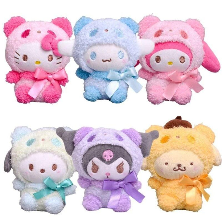 10cm Sanrios Cartoon Kawaii My Melody Kuromi Cinnamoroll Kt Cat Purin Dog Plush Toy Anime Stuffed Cute Plushie Pendant Doll Toys - Brand My Case