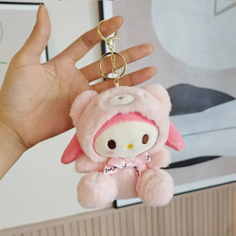 10cm Sanrios Cartoon Kawaii My Melody Kuromi Cinnamoroll Kt Cat Purin Dog Plush Toy Anime Stuffed Cute Plushie Pendant Doll Toys - Brand My Case