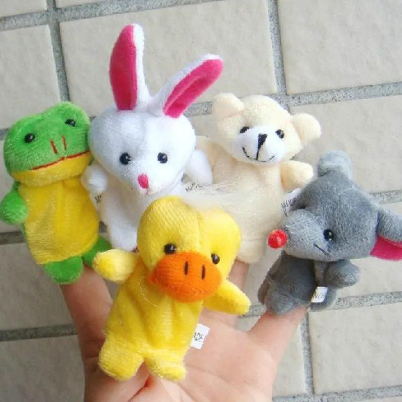 10PCS Cute Cartoon Biological Animal Finger Puppet Plush Toys Child Baby Favor Dolls Boys Girls Finger Puppets - Brand My Case