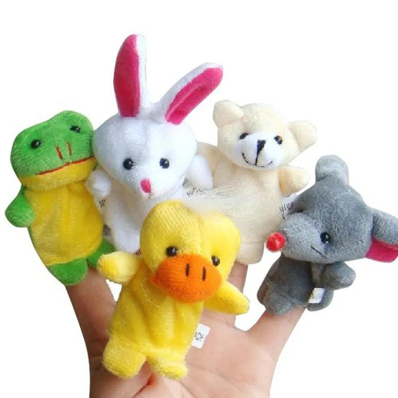 10PCS Cute Cartoon Biological Animal Finger Puppet Plush Toys Child Baby Favor Dolls Boys Girls Finger Puppets - Brand My Case