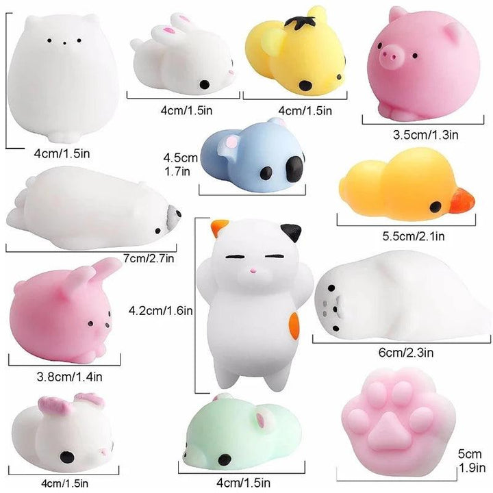 10Pcs Kawaii Mochi Squishy Animals - Brand My Case