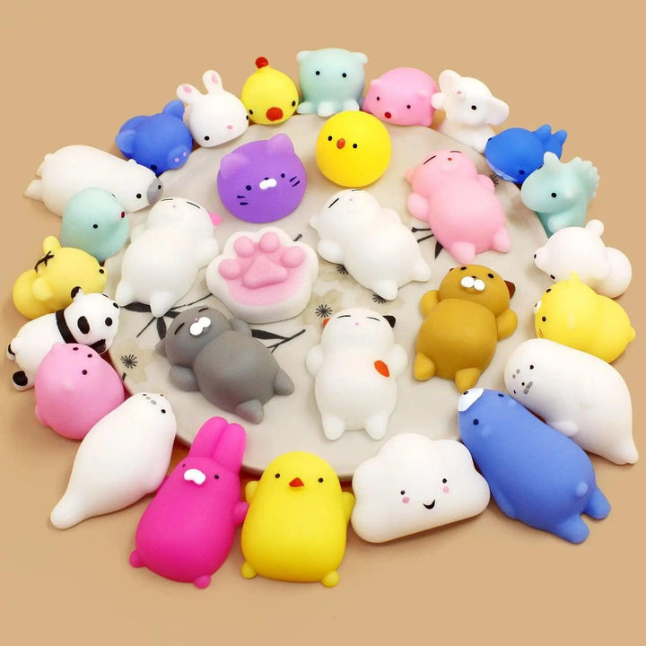 10pcs Random Mini Squishy Mochi Toy - Kawaii Animal Stress Toy - Brand My Case