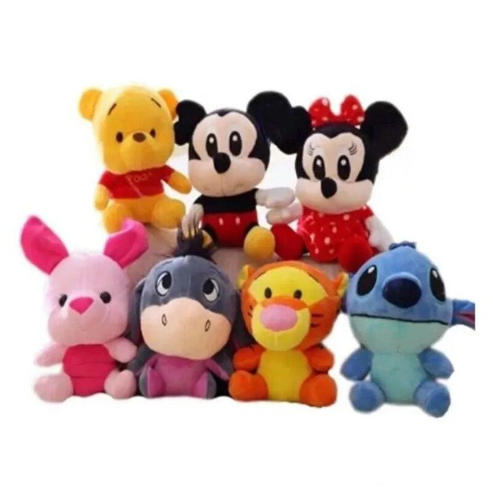 12 -20 CM Disney Mickey Mouse Minnie Stitch Cute Plush Toys Couple Standing Lilo & Stitch Cartoon Stuffed Plush Dolls Toys - Brand My Case
