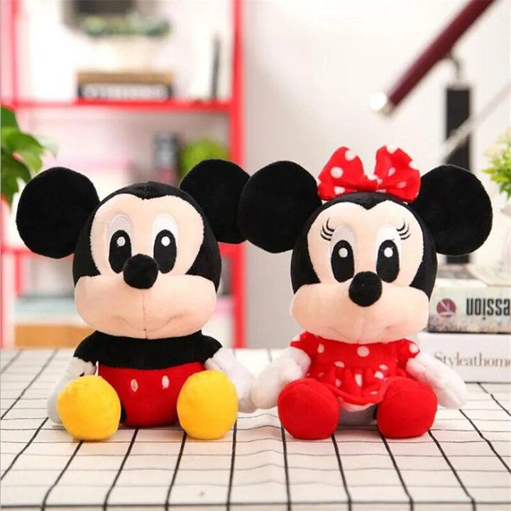 12 -20 CM Disney Mickey Mouse Minnie Stitch Cute Plush Toys Couple Standing Lilo & Stitch Cartoon Stuffed Plush Dolls Toys - Brand My Case