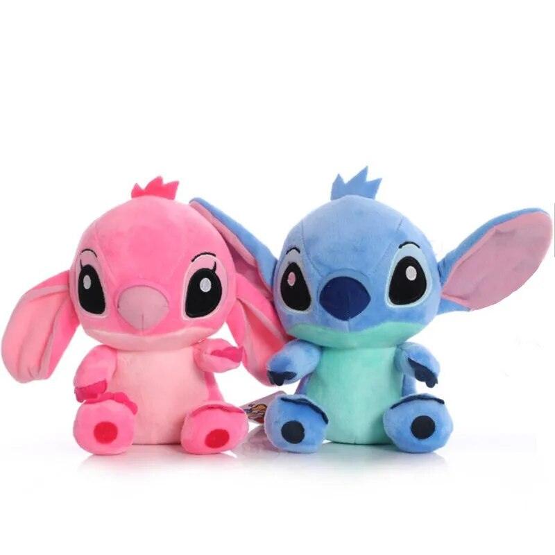 12 -20 CM Disney Mickey Mouse Minnie Stitch Cute Plush Toys Couple Standing Lilo & Stitch Cartoon Stuffed Plush Dolls Toys - Brand My Case