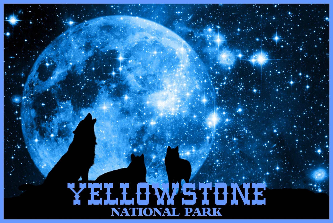 12 x 18 Poster Travel Poster Yellowstone Home Of The Wild Wolves - Brand My Case