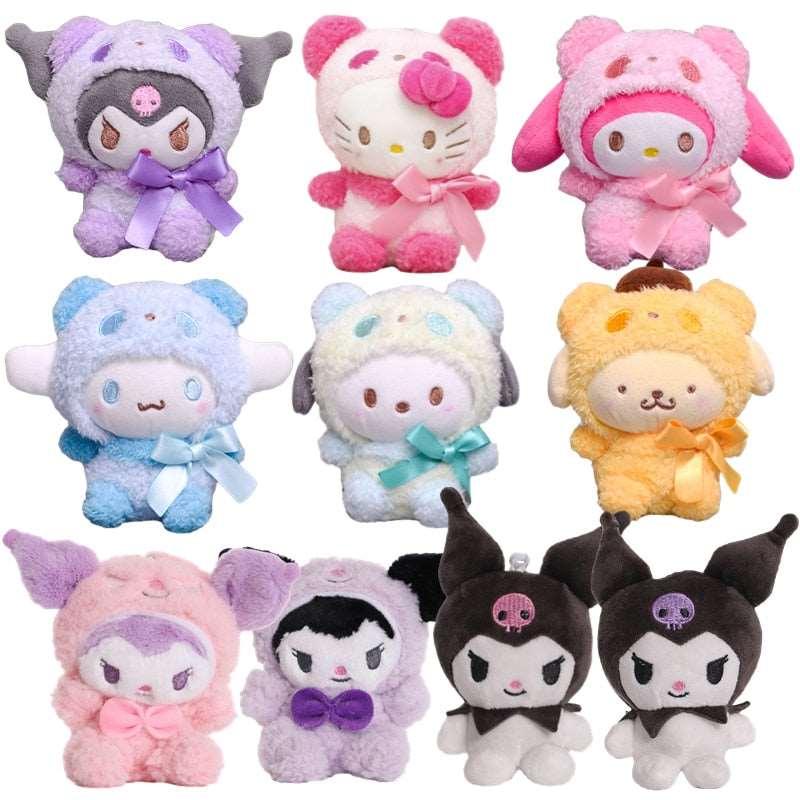 12cm Sanrio Cartoon Plush Toy Kawali Kuromi Hello Kitty My Melody Cinnamoroll Soft Stuffed Doll Pendant Toys Girl Kids Xmas Gift - Brand My Case