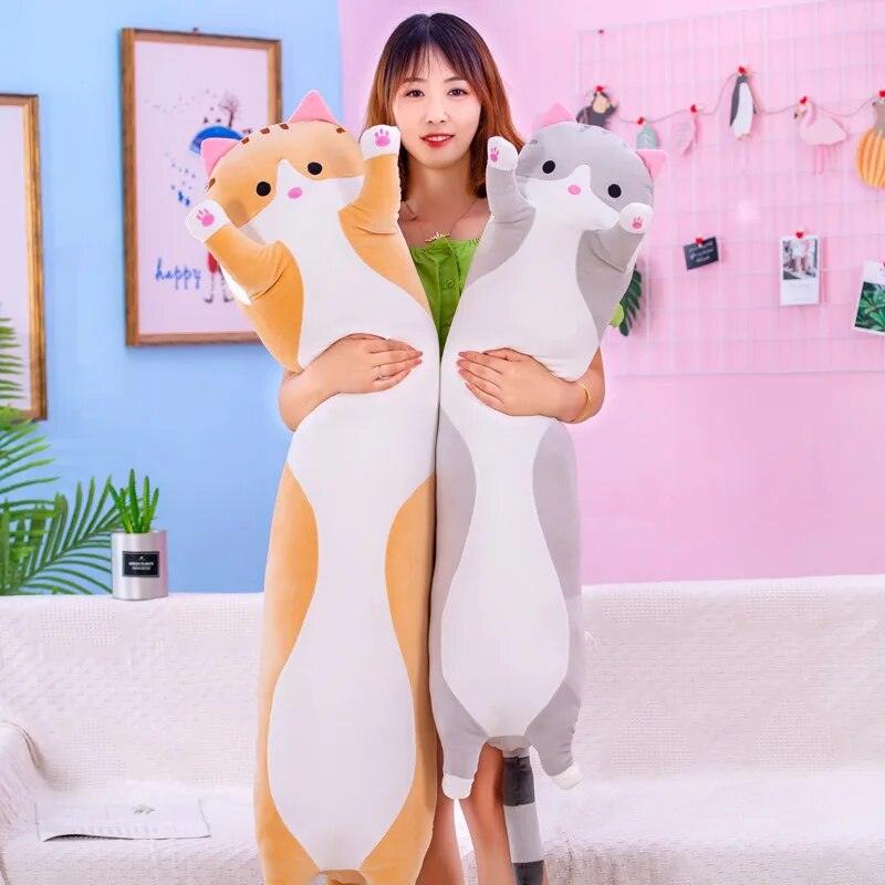 130CM Cute Soft Long Cat&Dog Boyfriend Pillow Plush Toys Stuffed Pause Office Nap Sleep Pillow Cushion Gift Doll for Kids Girls - Brand My Case