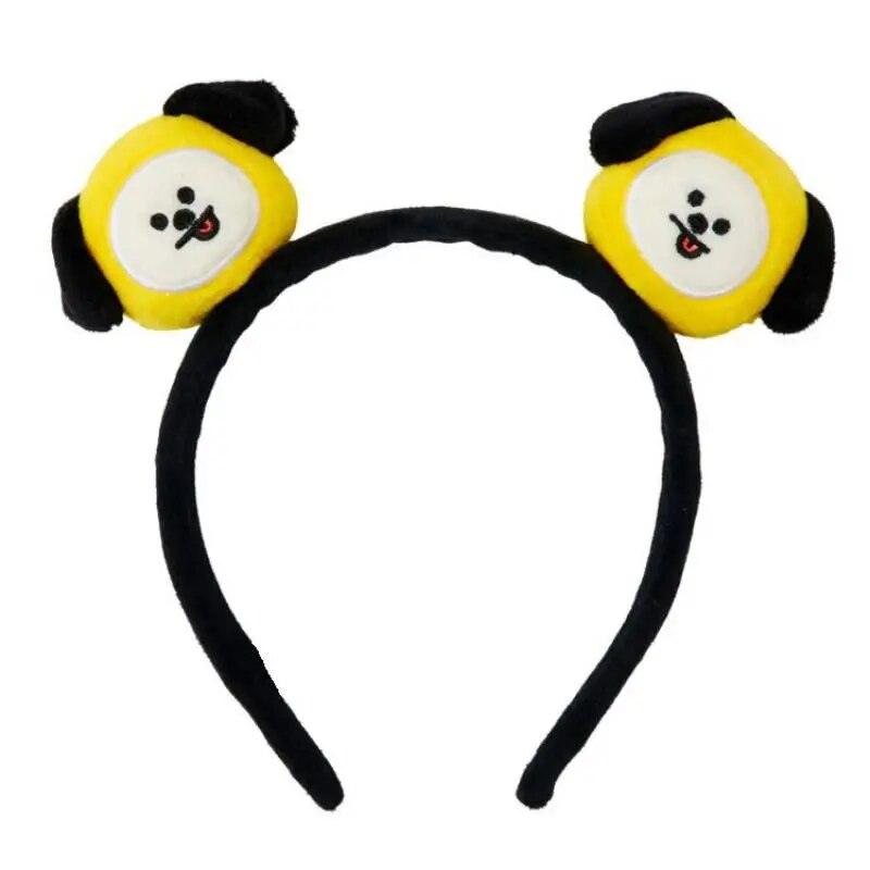 13CM BT21 Headband Hair Ring Headdress Koala Pony Yellow Dog Love Cartoon Headband Plush Doll Doll Peripheral Accessories - Brand My Case