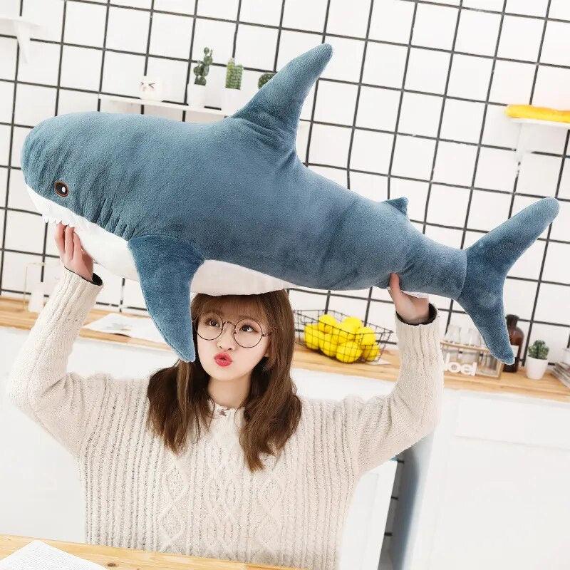 140CM Big Soft Simulation Cute Shark Plush Toys Kawaii Stuffed Kids Children Boys Girls Lovely Animal Pillow for Birthday Gifts - Brand My Case