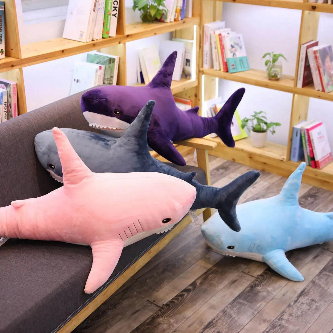 140CM Big Soft Simulation Cute Shark Plush Toys Kawaii Stuffed Kids Children Boys Girls Lovely Animal Pillow for Birthday Gifts - Brand My Case