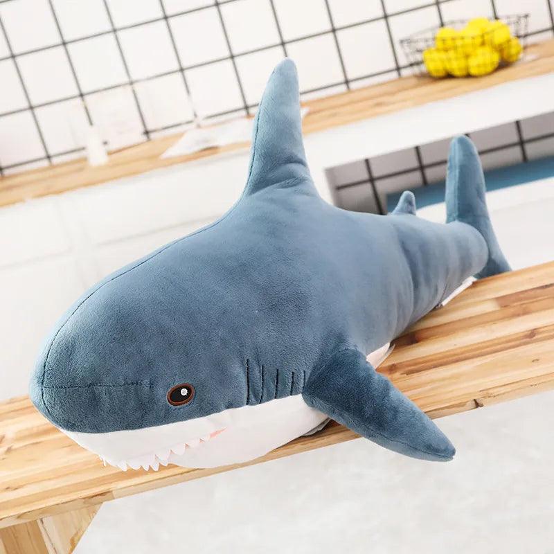 140CM Big Soft Simulation Cute Shark Plush Toys Kawaii Stuffed Kids Children Boys Girls Lovely Animal Pillow for Birthday Gifts - Brand My Case