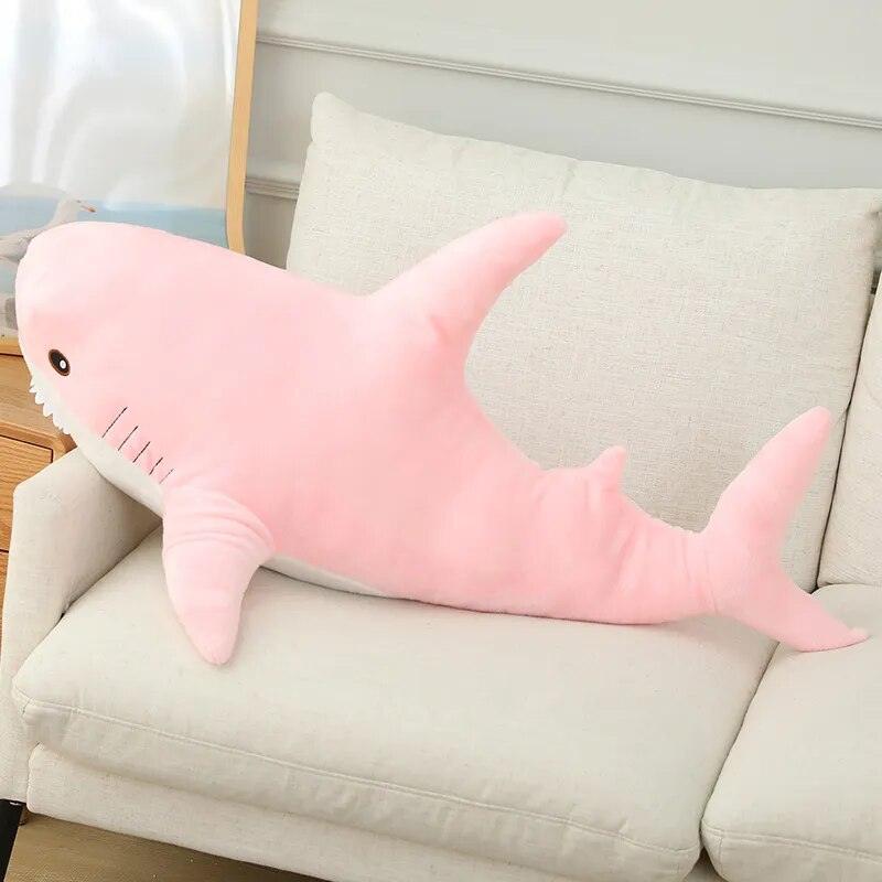 140cm Giant Cute Shark Plush Toy Soft Stuffed Speelgoed Animal Reading Pillow for Birthday Gifts Cushion Doll Gift For Children - Brand My Case