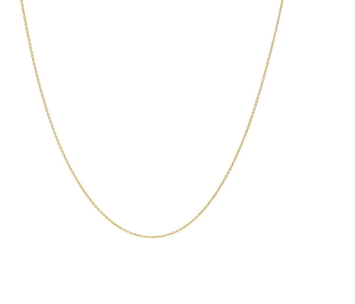 14K Gold Thin Baby Cable 18" Chain Necklace - Brand My Case