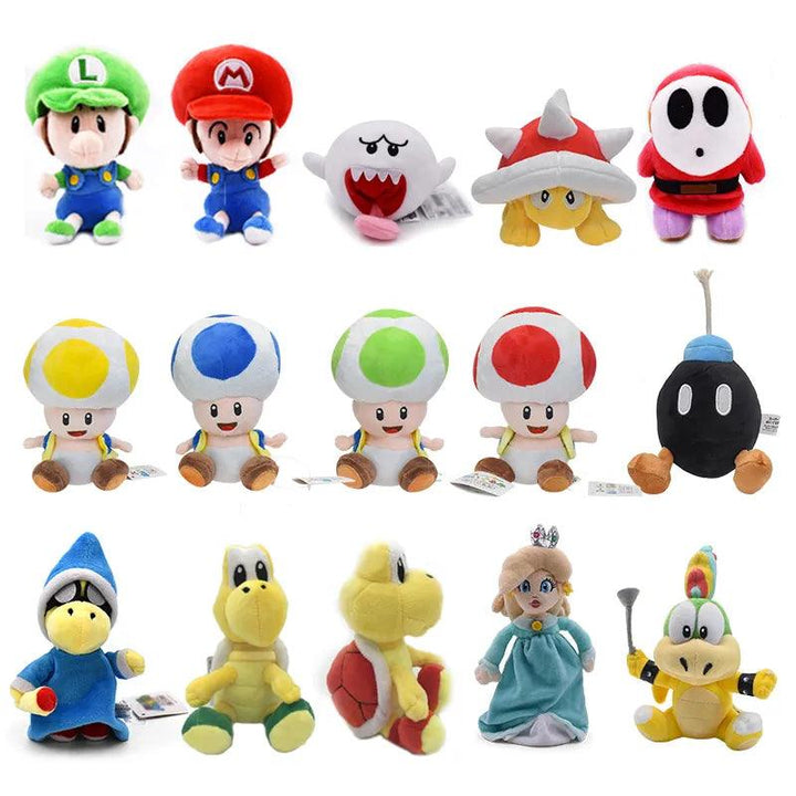 15 Styles Super Bros Plush Toy Cute Cartoon Princess Mushroom Bomb Koopa Troopa Soft Stuffed Doll Decoration Kids Gifts Peluches - Brand My Case