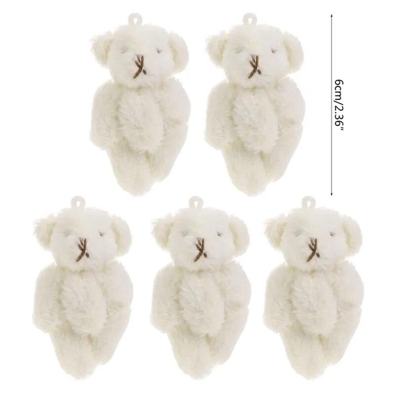 15Pcs/10/5Pcs Kawaii Small Bears Plush Soft Toys Pearl Velvet Dolls Gifts Mini Teddy Bear for Key Ring Girl Gift Women Favorite - Brand My Case