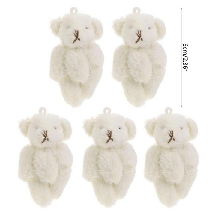 15Pcs/10/5Pcs Kawaii Small Bears Plush Soft Toys Pearl Velvet Dolls Gifts Mini Teddy Bear for Key Ring Girl Gift Women Favorite - Brand My Case