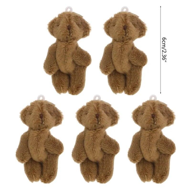 15Pcs/10/5Pcs Kawaii Small Bears Plush Soft Toys Pearl Velvet Dolls Gifts Mini Teddy Bear for Key Ring Girl Gift Women Favorite - Brand My Case