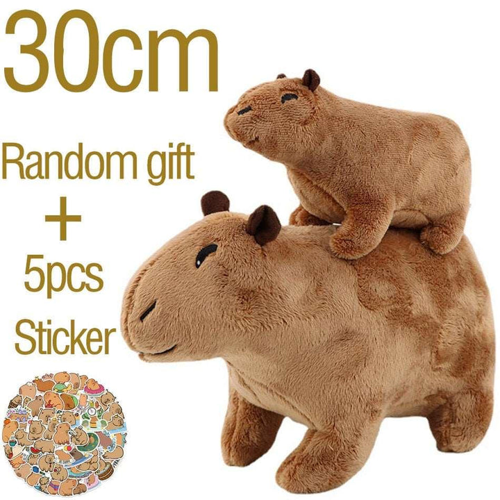 18-30cm Capybara Plush Simulation Capibara Anime Fluffty Toy Stuffed Animals Soft Doll Children Birthday Gift Sending Sticker - Brand My Case