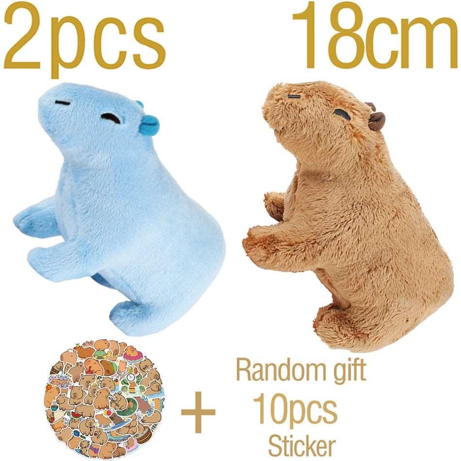 18-30cm Capybara Plush Simulation Capibara Anime Fluffty Toy Stuffed Animals Soft Doll Children Birthday Gift Sending Sticker - Brand My Case