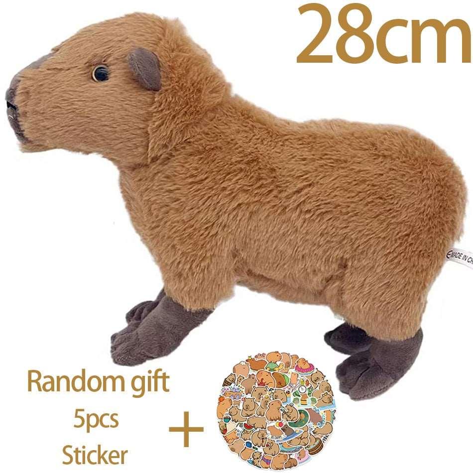 18-30cm Capybara Plush Simulation Capibara Anime Fluffty Toy Stuffed Animals Soft Doll Children Birthday Gift Sending Sticker - Brand My Case