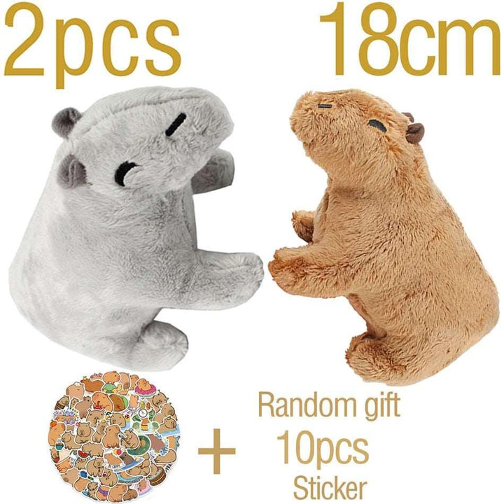 18-30cm Capybara Plush Simulation Capibara Anime Fluffty Toy Stuffed Animals Soft Doll Children Birthday Gift Sending Sticker - Brand My Case