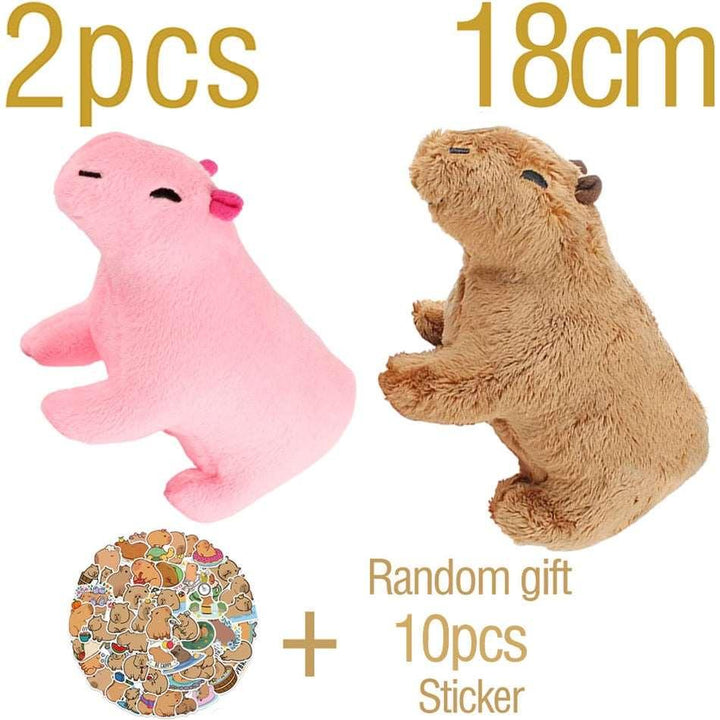 18-30cm Capybara Plush Simulation Capibara Anime Fluffty Toy Stuffed Animals Soft Doll Children Birthday Gift Sending Sticker - Brand My Case