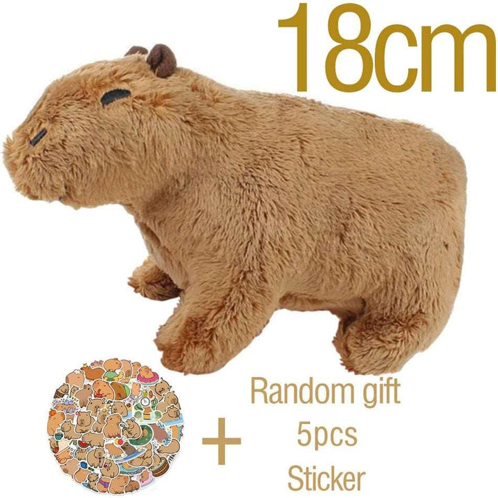 18-30cm Capybara Plush Simulation Capibara Anime Fluffty Toy Stuffed Animals Soft Doll Children Birthday Gift Sending Sticker - Brand My Case